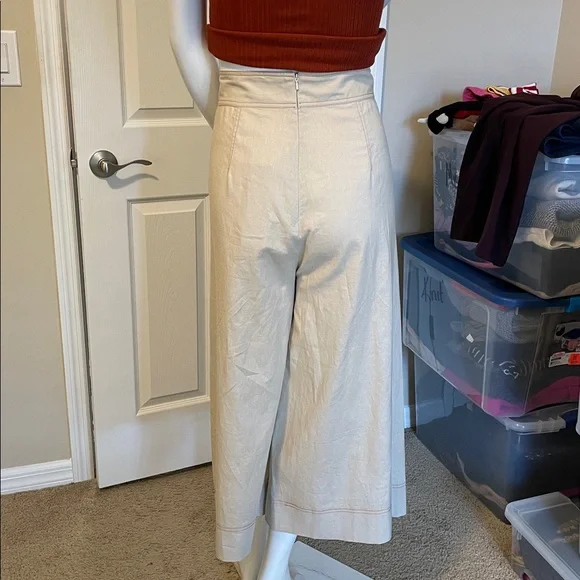 ALICE McCall the LOST PANT high waist wide leg linen culotte ankle pant NWT 8 - Picture 7 of 16